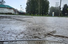 Ярославский райцентр затопило во время воскресного ливня