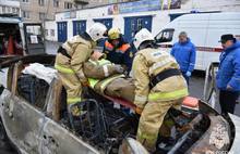 В Переславле сотрудники МЧС «спасали водителя, попавшего в аварию»