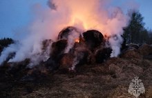 Под Ярославлем подожгли соломенную гору