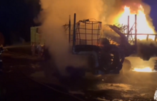 В Ярославской области сгорела тяжёлая техника