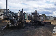 В Ярославской области сгорела тяжёлая техника