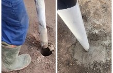 В Ярославской области забетонировали ограничитель для большегрузов