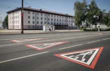 В Рыбинске впервые применили красную разметку