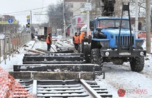 В Ярославле завершаются работы по устройству временного разворотного кольца трамвая. Фоторепортаж