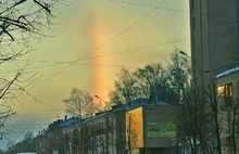 В Ярославле засияла зимняя радуга