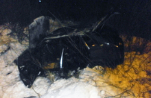 В Рыбинске машина свалилась в кювет и загорелась