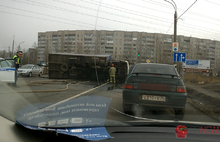 В Ростове перевернулся грузовик «МАН»