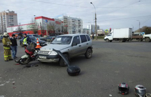 В Ярославле столкнулись «Нива» и мотоцикл «Хонда»