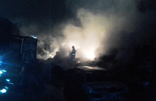 Ночью загорелась площадка на предприятии «Яртехмонтаж»