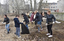 Более ста студентов вышли на субботник во Фрунзенском районе Ярославля