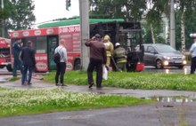 В центре Рыбинска горел троллейбус