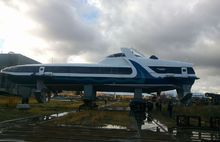 В Рыбинске спустили на воду судно на подводных крыльях «Комета 120 М»