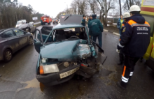 Жуткая авария в Заволжском районе стала причиной пробки: кадры
