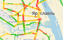 Ярославцы попали в пробки: Яндекс окрасился красным