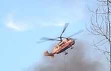 Для тушений пожара в Ярославле  привлечен вертолет Ка-32 МЧС России: фото