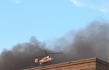 Для тушений пожара в Ярославле  привлечен вертолет Ка-32 МЧС России: фото