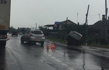 В Ярославской области «Лада Калина» свалилась в кювет