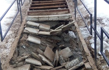 В Тутаеве обрушилась главная туристическая лестница