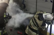 В Ярославле горел пассажирский автобус: видео