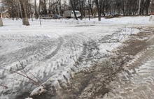 В Переславле зачистили трактором кусты, высаженные по гранту Минстроя
