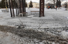 В Переславле зачистили трактором кусты, высаженные по гранту Минстроя