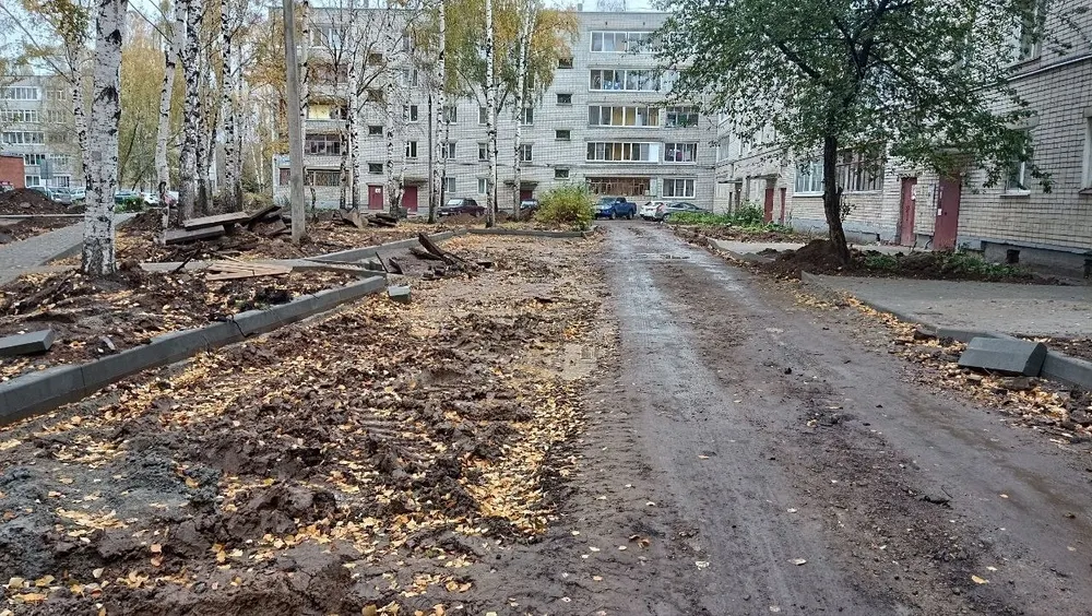 В Ярославле перенесли благоустройство проблемного брагинского двора 