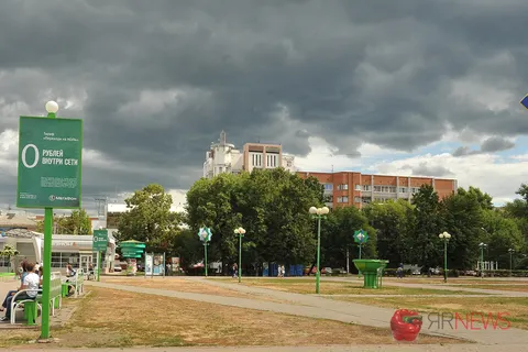 На площади Юности в Ярославле газоны превратились в выжженное поле