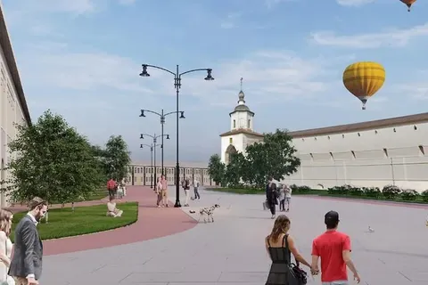 Пешеходный центр Ростова Великого огородят цепями