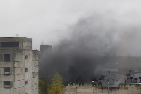 В Рыбинске горел бывший завод «Призма»