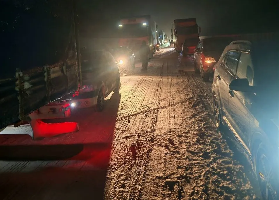 Водители рассказали, почему возник коллапс на М-8 под Переславлем