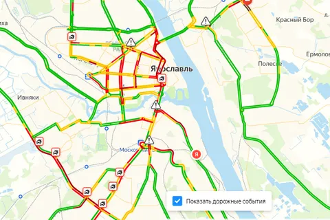 В Ярославле зафиксированы десятибалльные пробки