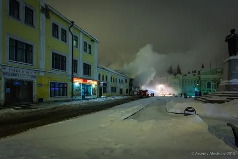 В Ярославской области горел  музей-заповедник «Мучной гостиный двор»