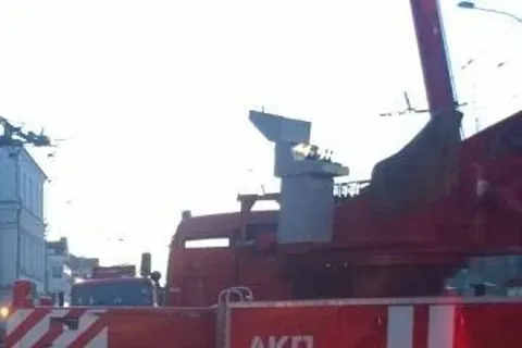 В Рыбинске произошел крупный пожар в доме на улице Герцена