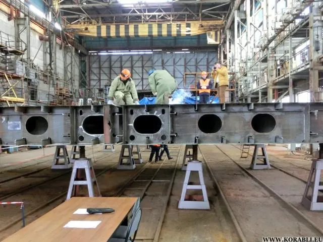 На верфи в Рыбинске Ярославской области заложили киль круизного судна