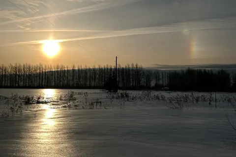 Ярославцы заметили гало: фото «зимней радуги»