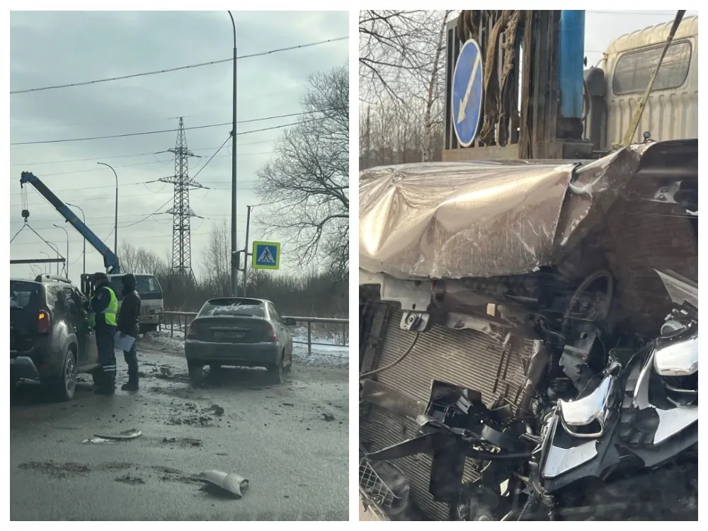 В Рыбинске столкнулись две иномарки и «Лада»