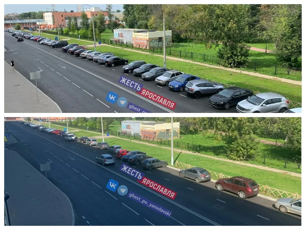 В Ярославле начали штрафовать за неправильную парковку у «Ауры»