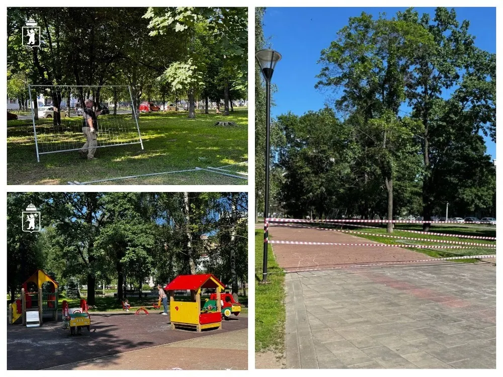 В Ярославле демонтируют детскую площадку ради Доски Почета 