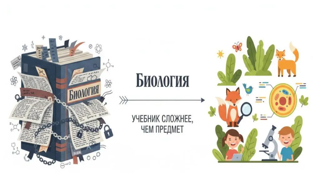 Почему школьный учебник по биологии сложнее, чем сам предмет