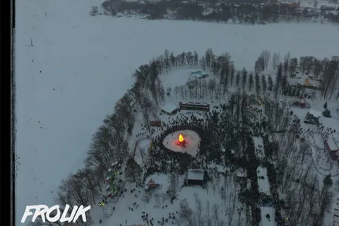 Главная Масленицы страны в Ярославле: фото с неба