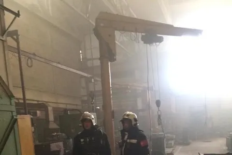 В Рыбинске горел завод «Раскат»
