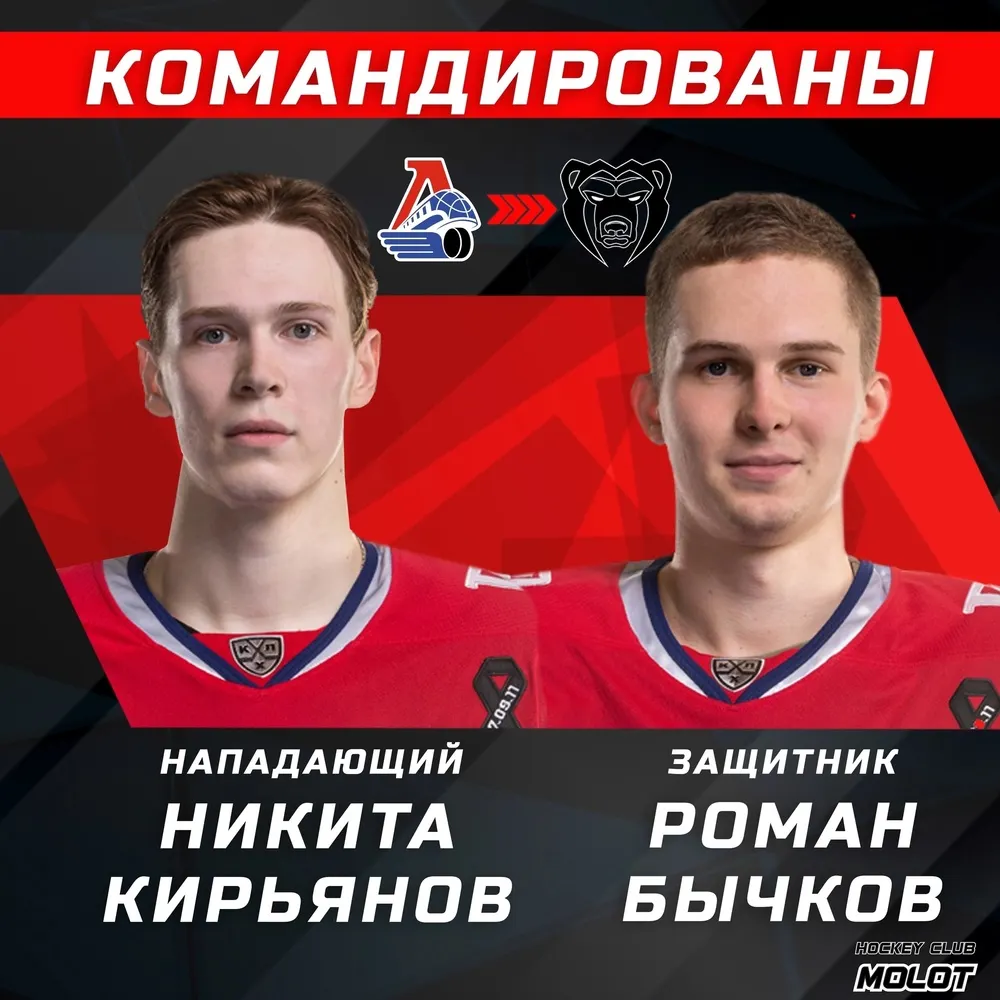 Ярославский «Локомотив» отправил в фарм-клуб защитника и форварда