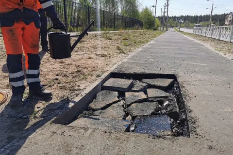 В Ярославле через полгода разваливается дорога, сделанная по нацпроекту