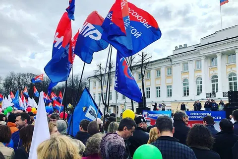 Ярославцы встретили Первомай шествием, митингом и концертом