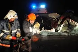 Тройное ДТП в Ярославской области: один автомобиль загорелся