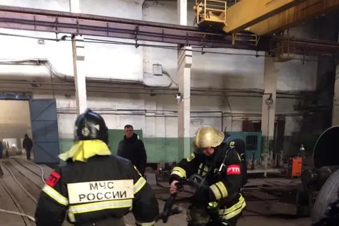 В Рыбинске горел завод «Раскат»