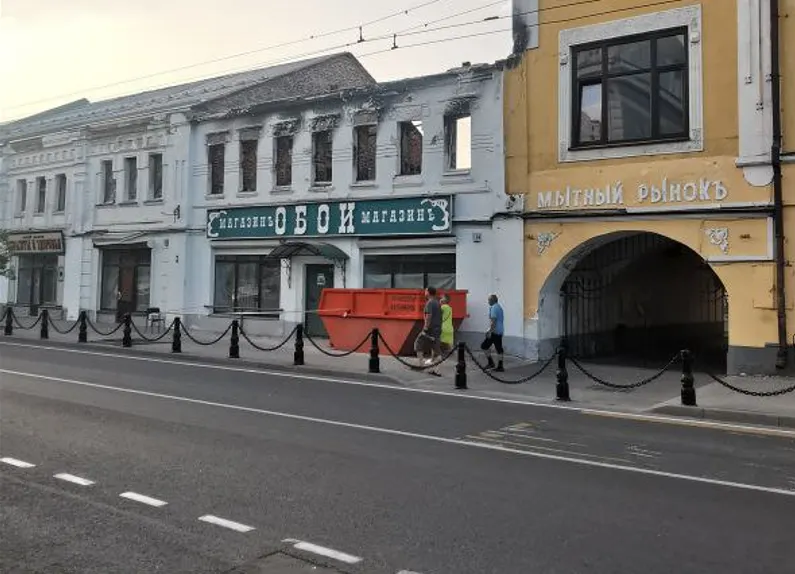 В Рыбинске готовится восстановление горевшего мучного гостиного двора