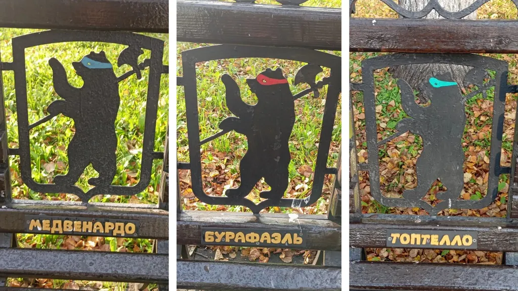 Медведяшки-ниндзя: лавки в Ярославле украсили в стиле популярного мультфильма