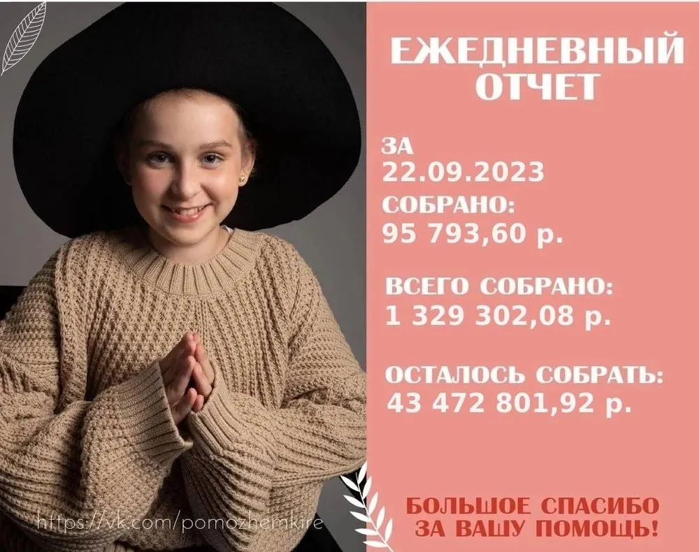 Девочке из Ярославля собирают средства на иммунотерапию