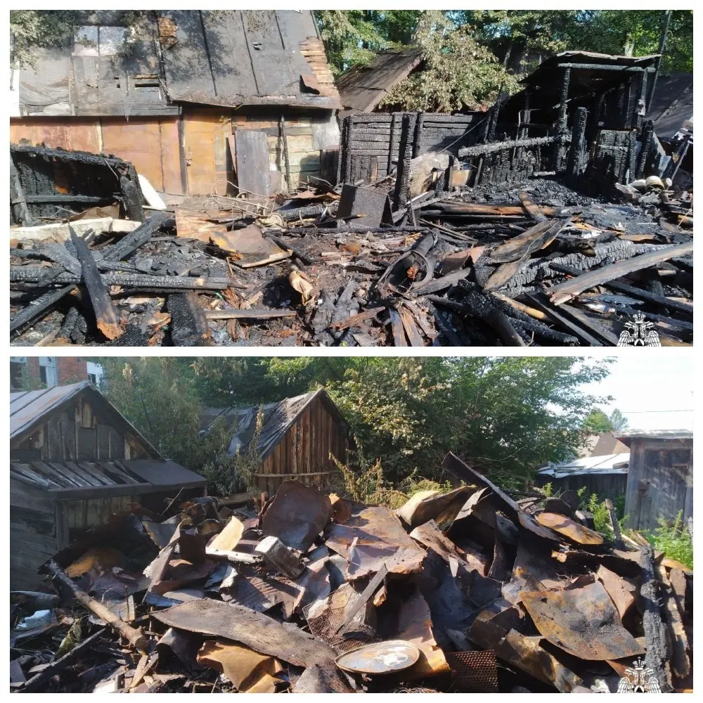 В ярославском поселке полыхали 15 хозяйственных построек